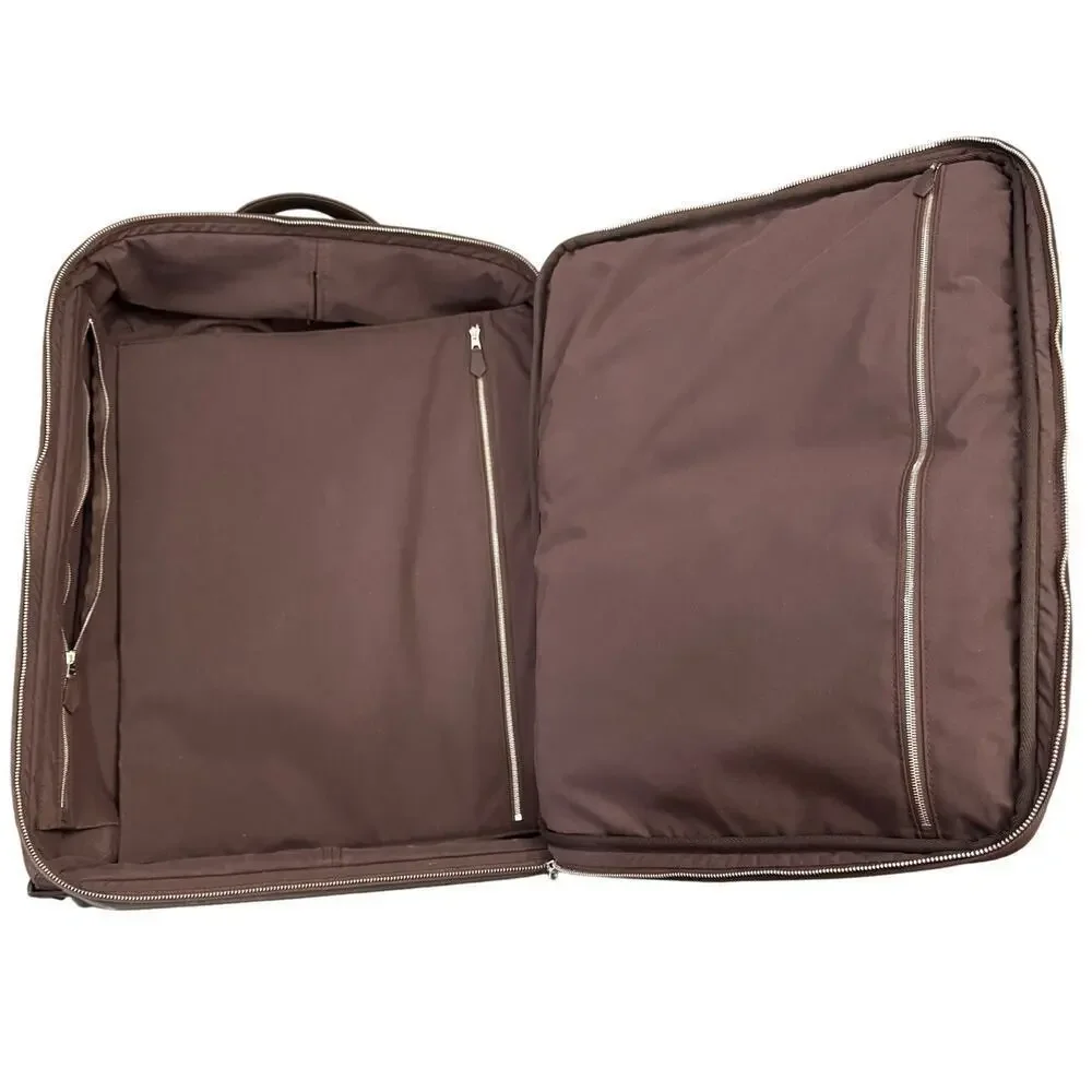 Hermes Vintage Suitcase Carry-On Acapulco Brown Rolling Bag Travel Luggage Rare